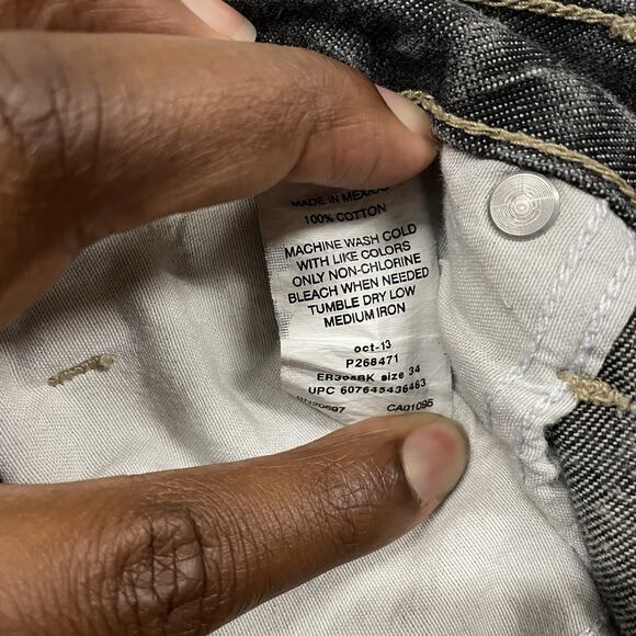 Dickies Loose Fit Faded Black Gray Denim Jean Shorts Size 34 - Picture 4 of 9